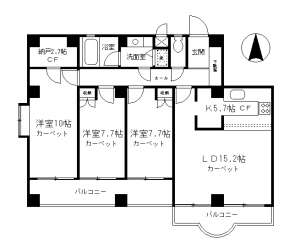 北野館２０１の間取り