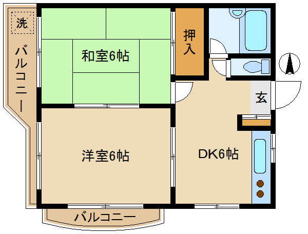 新宿区下落合のマンションの間取り