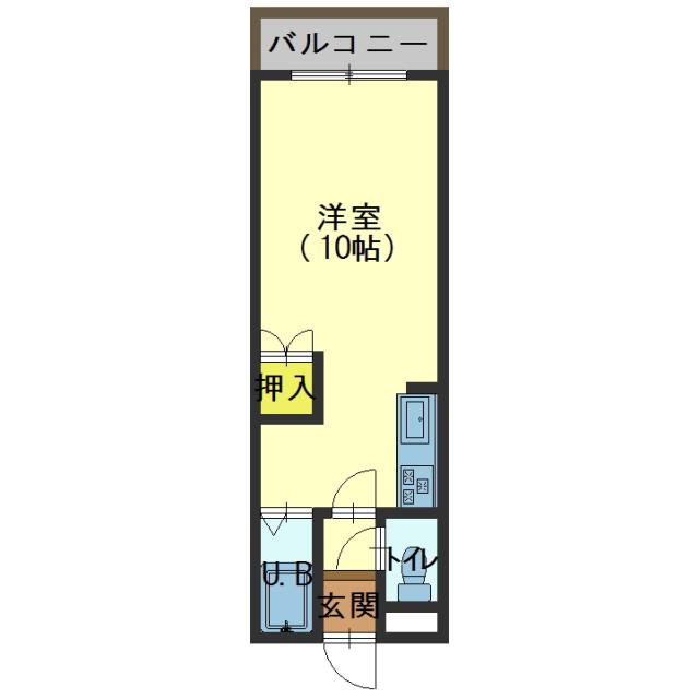 函館市柳町のマンションの間取り