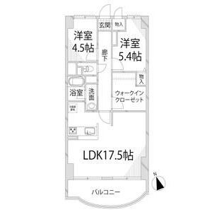 手柄アートスカイハイツの間取り