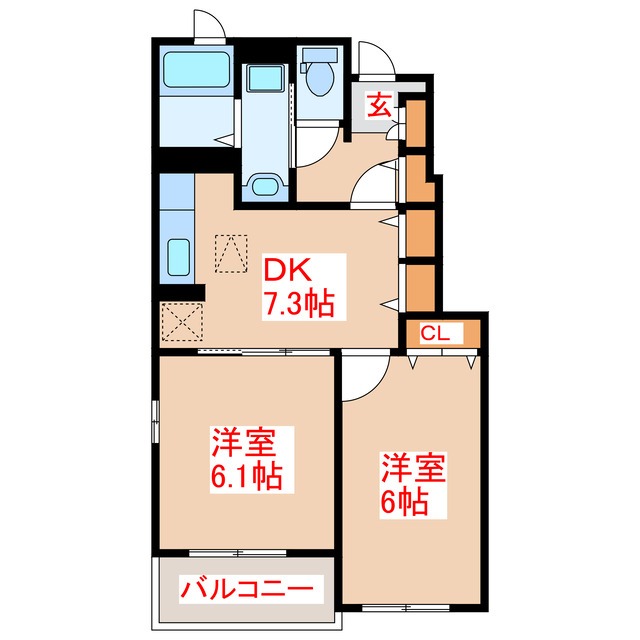 メゾンドプレジールの間取り