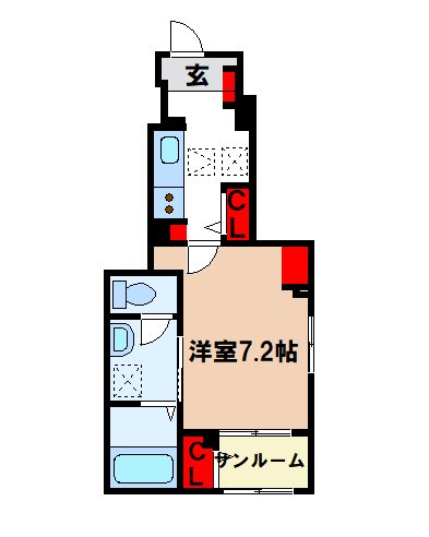 筑紫野市美しが丘南のアパートの間取り