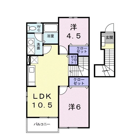 ユートピアＫＦ　Ｄの間取り