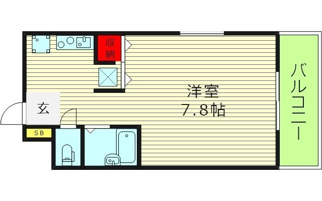 MESSAGE放出東の間取り