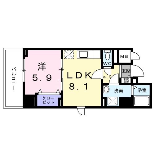 亀岡市亀岡駅北のマンションの間取り