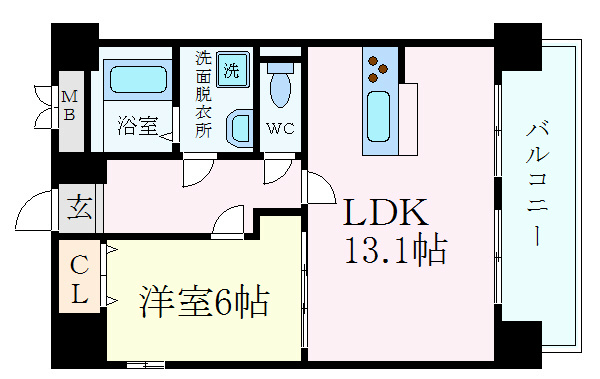 広島市東区光町のマンションの間取り