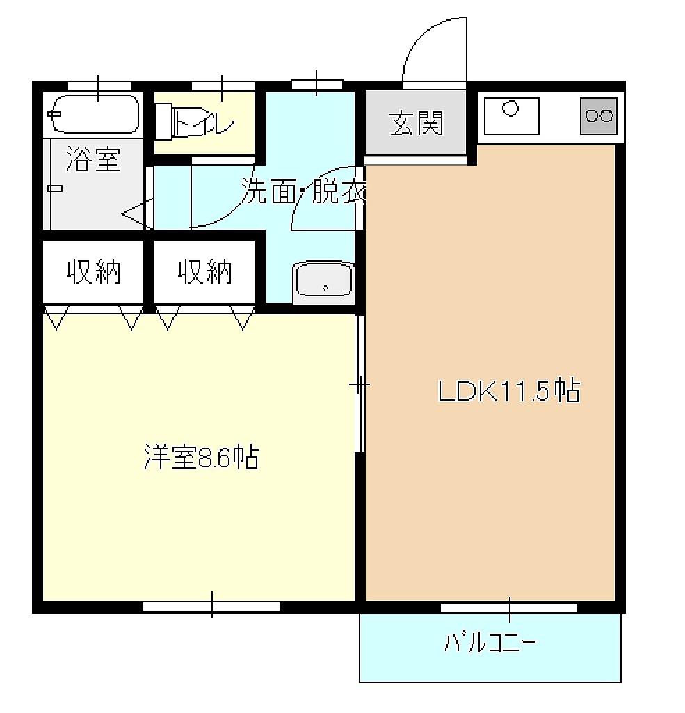 APARTMENTひまわりAの間取り