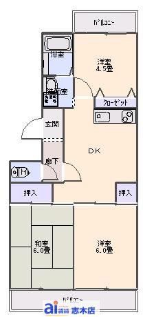 富士見市針ケ谷のマンションの間取り