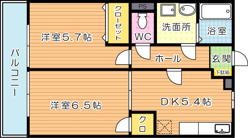 アンプルールクラージュコルザの間取り