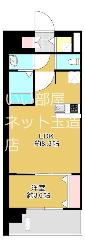 【大阪市東成区大今里南のマンションの間取り】