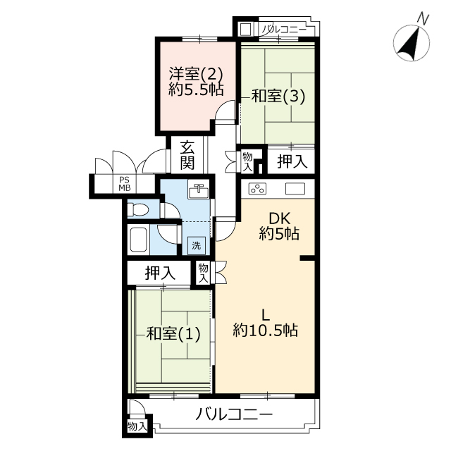 ＵＲ霧が丘グリーンタウンの間取り