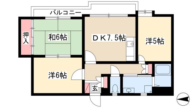 ヴィラ白壁の間取り