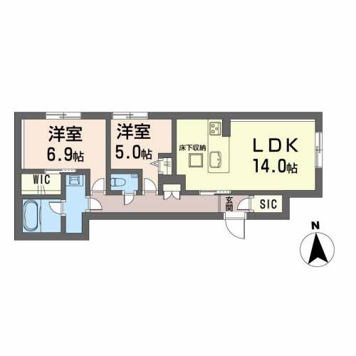 シャーメゾン熊本城下の間取り