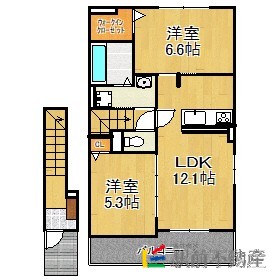 朝倉郡筑前町久光のアパートの間取り