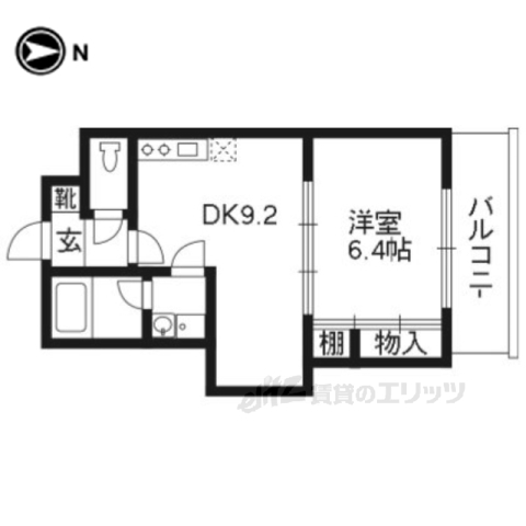 グラシオン西陣の間取り