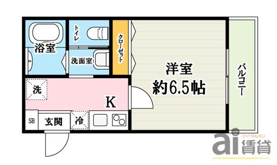 狭山市大字東三ツ木のアパートの間取り