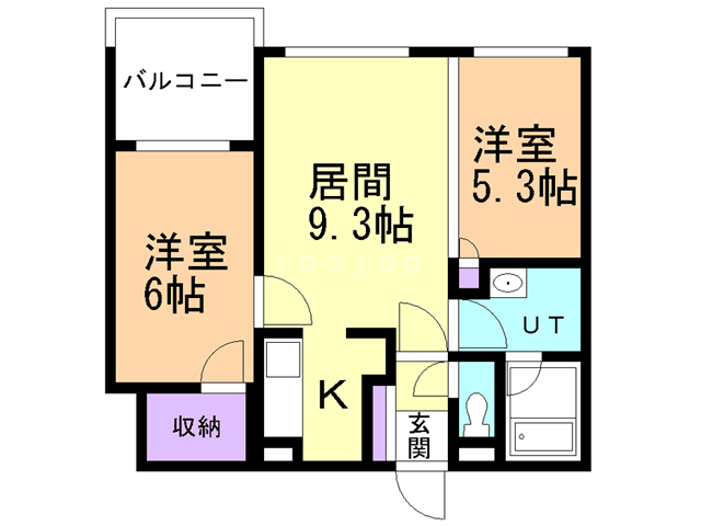 札幌市東区北七条東のマンションの間取り