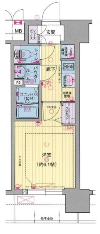 プレサンス大国町ブライスの間取り