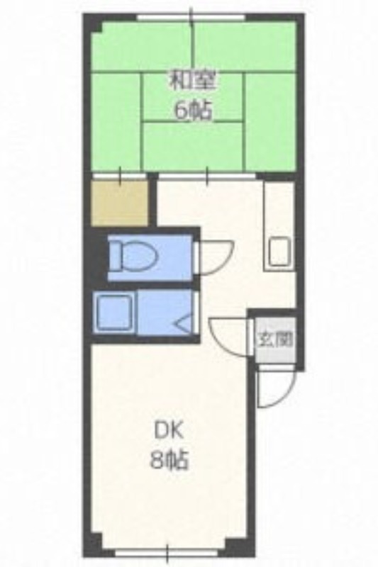 札幌市豊平区平岸七条のマンションの間取り