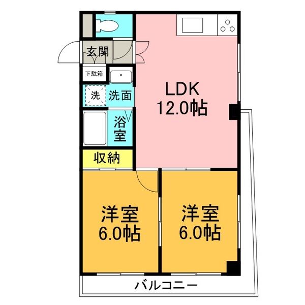 山伝マンションの間取り