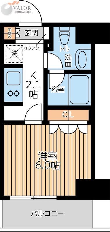 横浜市西区中央のマンションの間取り