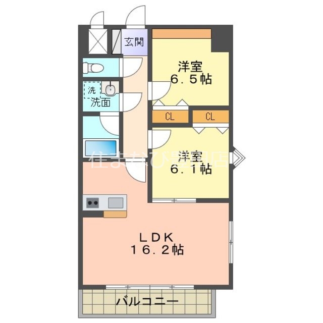 安城市三河安城本町のマンションの間取り