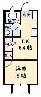 高松市屋島中町のアパートの間取り