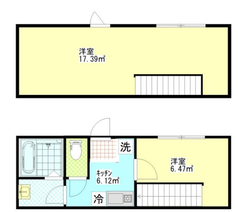 都営新宿線 住吉駅 徒歩5分 6階建 築3年の間取り写真