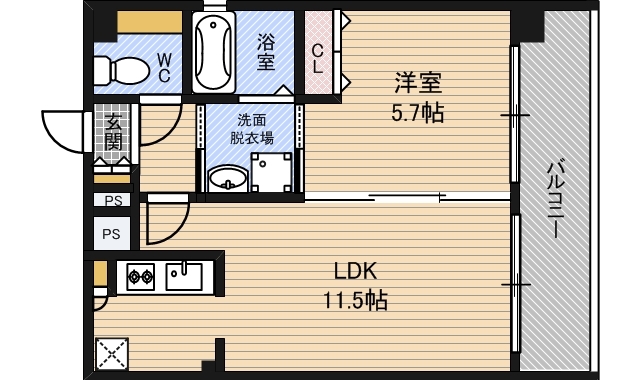 レークス大阪城EASTの間取り写真