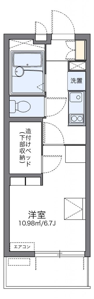レオパレスハーバーサイドE棟の間取り写真