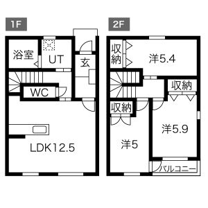 オアシス宮東A棟の間取り写真
