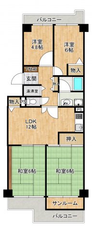京橋グリーンハイツ 3号棟の間取り写真