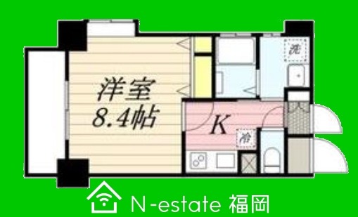 地下鉄空港線 藤崎駅 徒歩8分 8階建 築8年の間取り写真