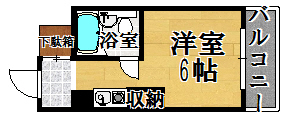 守口市豊秀町のマンションの間取り