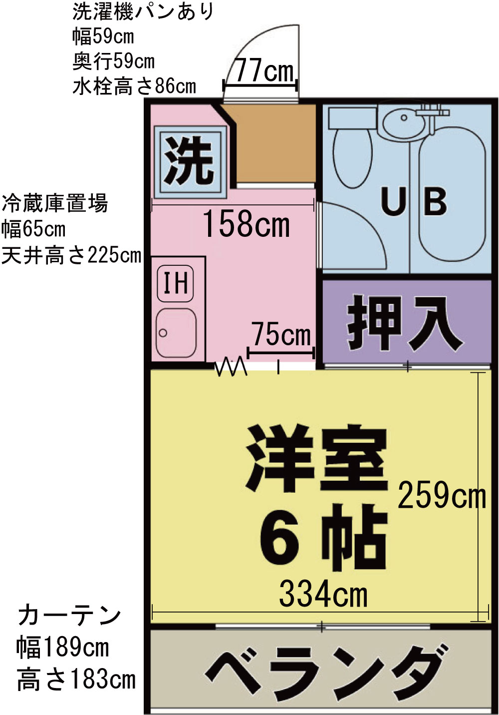 コーポ不二越の間取り