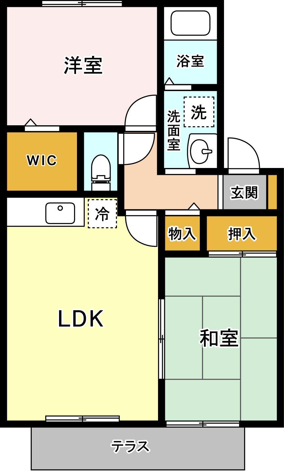 セジュールＫＡＭＩ　Ｄの間取り