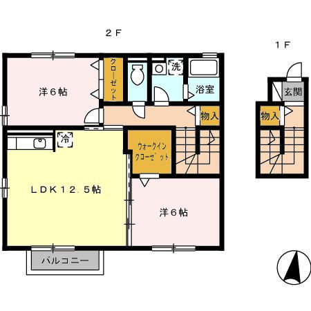 リバーサイド　ハナノキ　Ｂ館の間取り