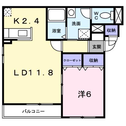 函館市大手町のマンションの間取り