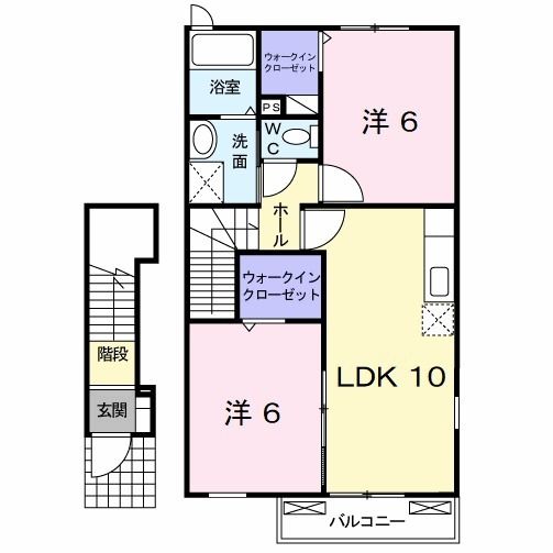 北九州市門司区大字大積のアパートの間取り