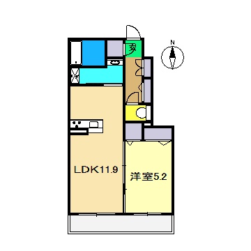 シャーメゾン朝倉 B棟の間取り