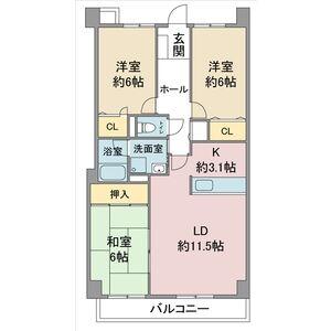 名古屋市守山区森孝のマンションの間取り