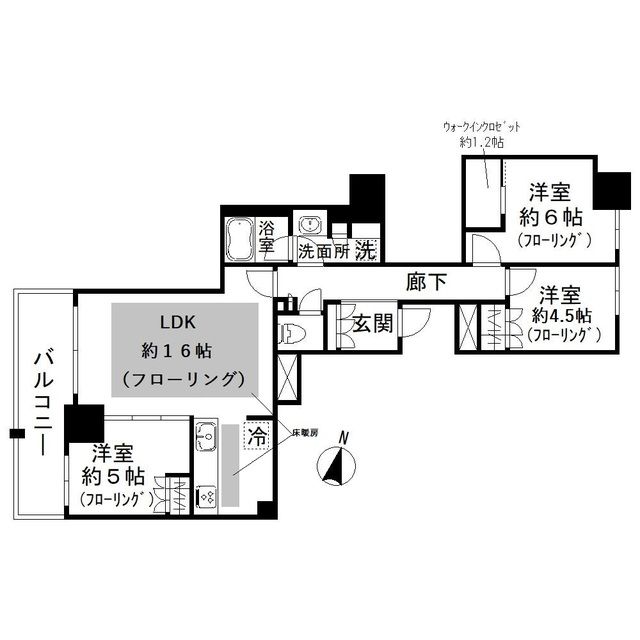 さいたま市大宮区桜木町のマンションの間取り