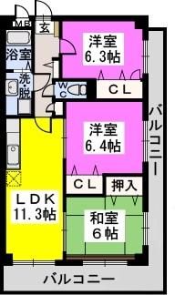 カーサ宮の前の間取り