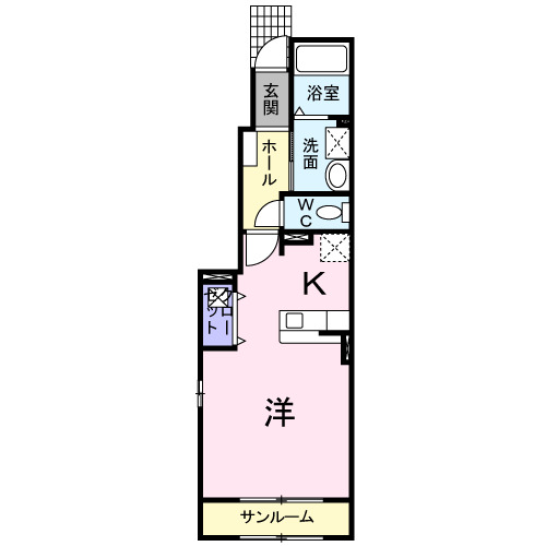 ヴィラ　アルモニーＢの間取り