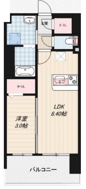 東大阪市足代北のマンションの間取り