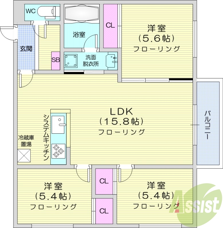 プレミア山の手の間取り