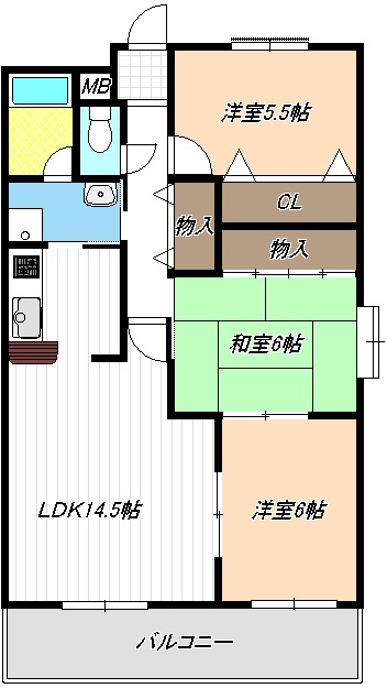 【サニーコート坂野の間取り】