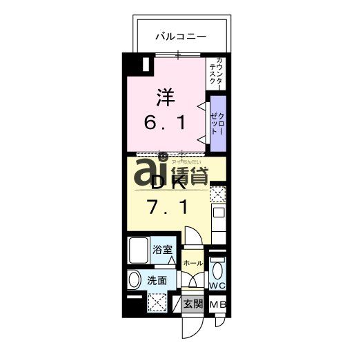 府中市白糸台のマンションの間取り