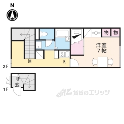 与謝郡与謝野町字三河内のアパートの間取り