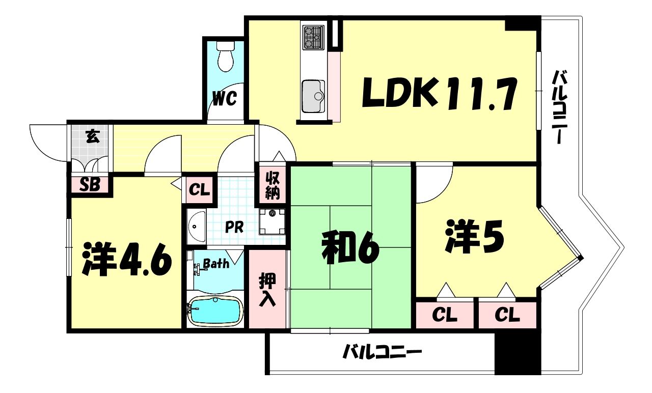 シーガルパレス元町の間取り